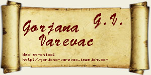 Gorjana Varevac vizit kartica